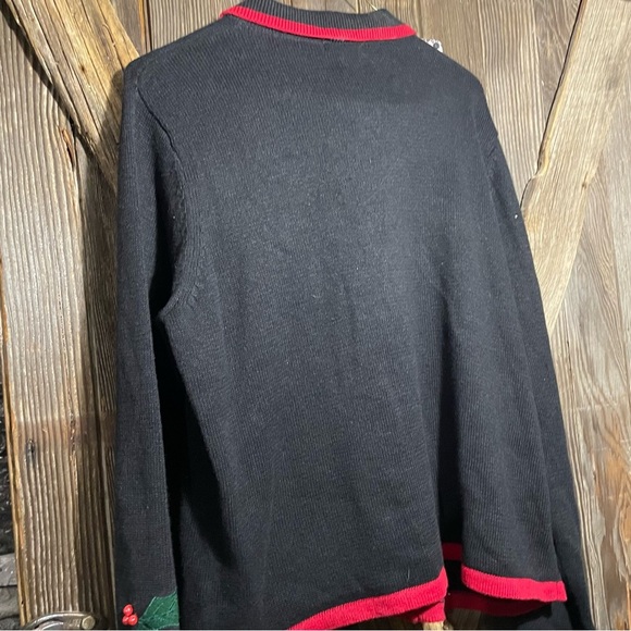 Vintage Jason Maxwell Zip up Collared CARDINAL sweater! Christmas size Large EUC - Picture 6 of 6